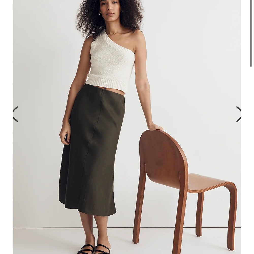 Madewell Forest Green Midi Skirt